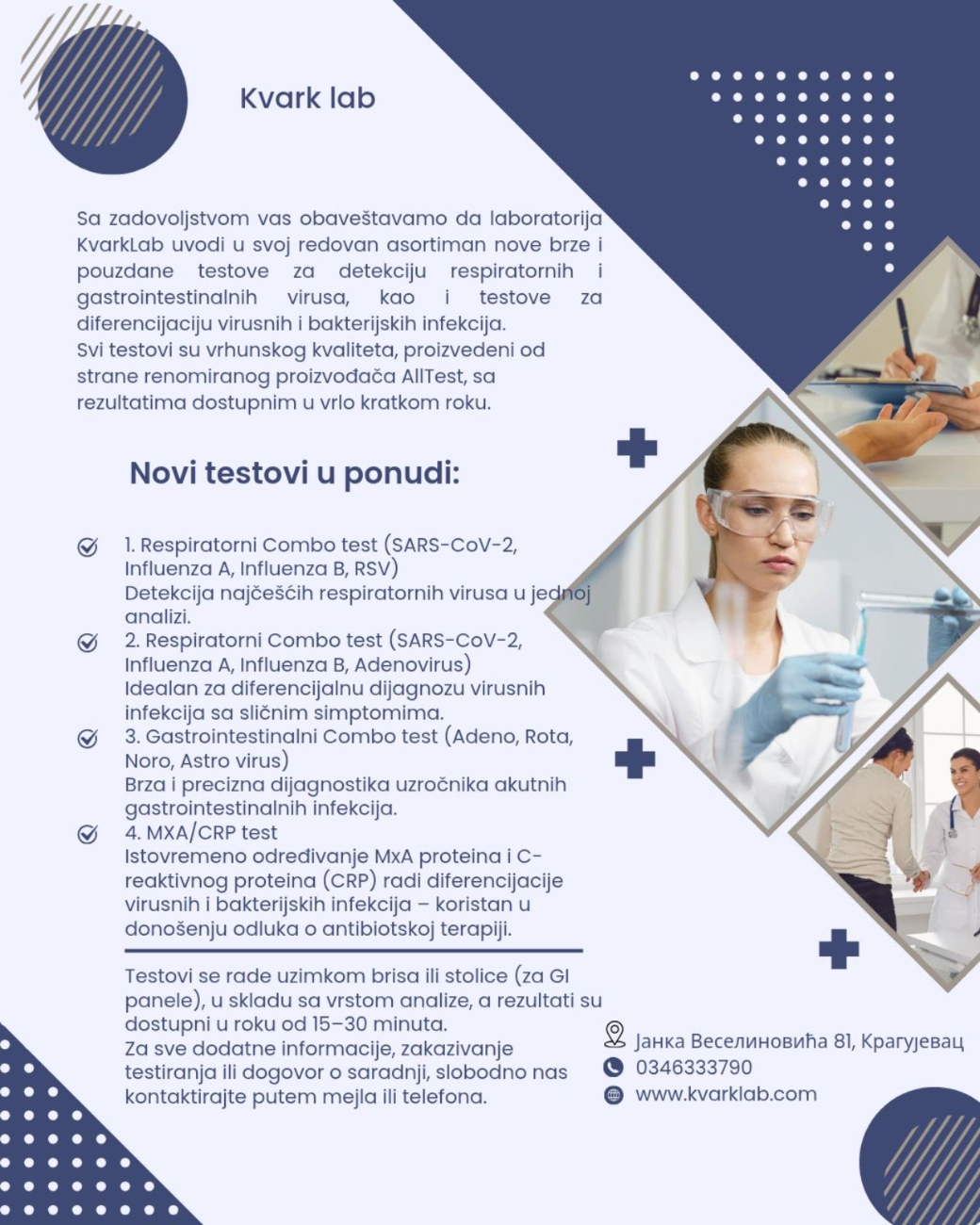 NOVO U KVARK LABORATORIJI